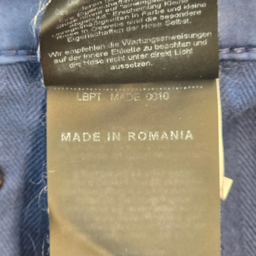PT Torino Jazz Mens‎ 32 Blue Cotton Silk Stretch Denim Trousers Pants Italy